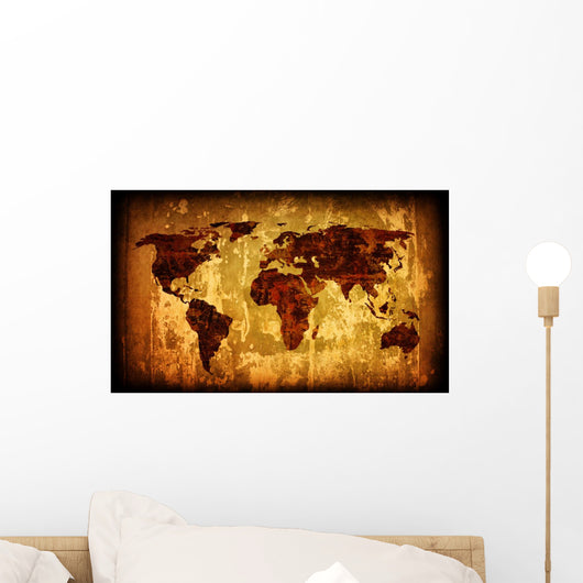 World Map Vintage Artwork Wall Mural