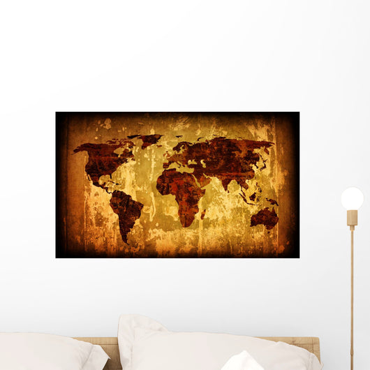 World Map Vintage Artwork Wall Mural