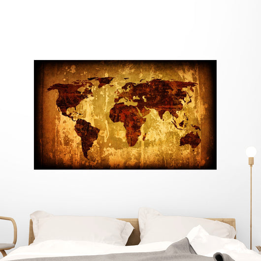 World Map Vintage Artwork Wall Mural