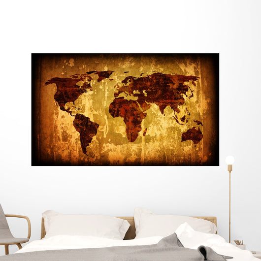 World Map Vintage Artwork Wall Mural