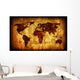 World Map Vintage Artwork Wall Mural