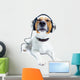 Dog Listening Music Wall Decal