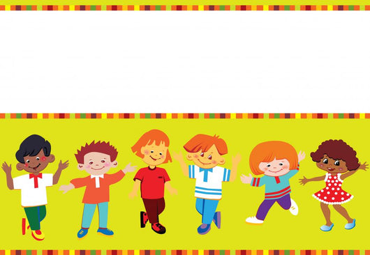 Happy Children Play Together Wall Mural