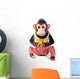 Vintage antique monkey isolated on white background Wall Decal