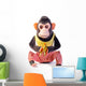 Vintage antique monkey isolated on white background Wall Decal