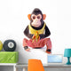 Vintage antique monkey isolated on white background Wall Decal