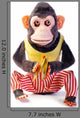 Vintage antique monkey isolated on white background Wall Decal