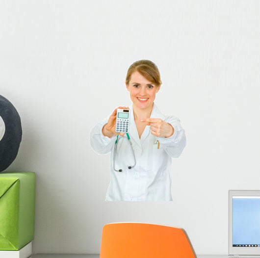 Smiling Medical Doctor Woman Wall Decal