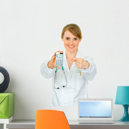 Smiling Medical Doctor Woman Wall Decal