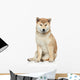 Shiba inu dog on a white background Wall Decal