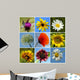 Collage Rural Flowers Wall Mural