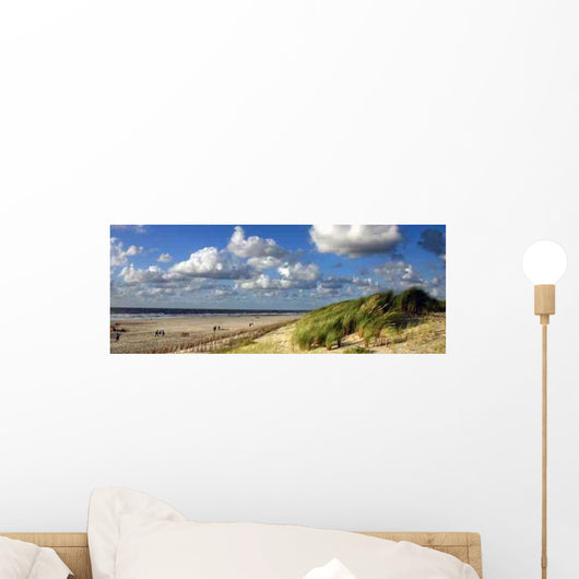 Strolling over Windy Beach Wall Decal
