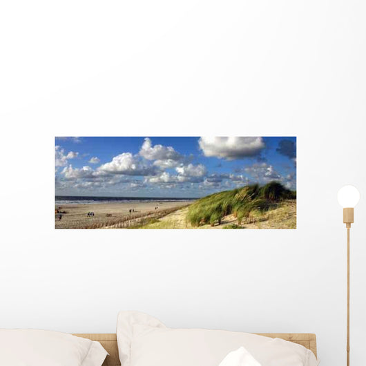 Strolling over Windy Beach Wall Decal