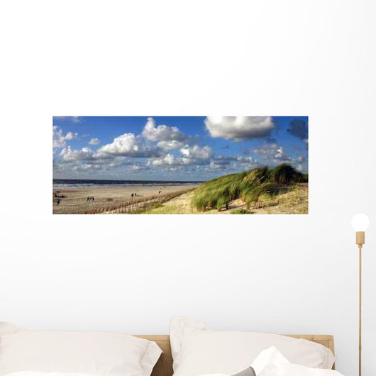 Strolling over Windy Beach Wall Decal