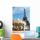 Vintage style carousel in Paris Wall Mural
