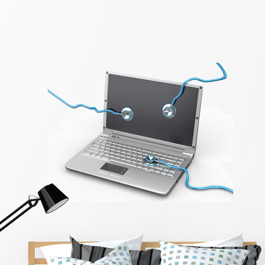 Service for Laptop Repair Wall Decal