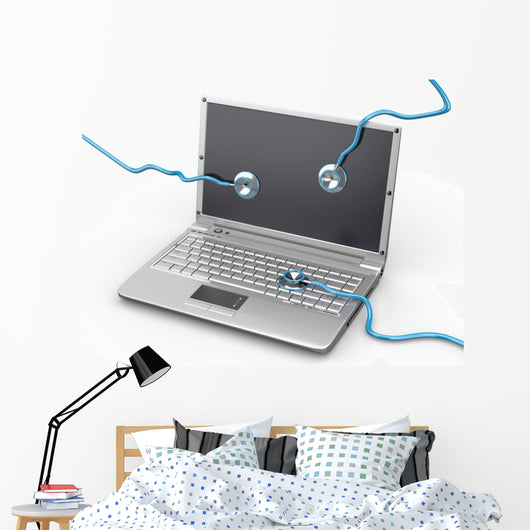 Service for Laptop Repair Wall Decal
