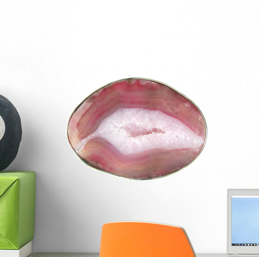 round pink agate geode crystal Wall Decal