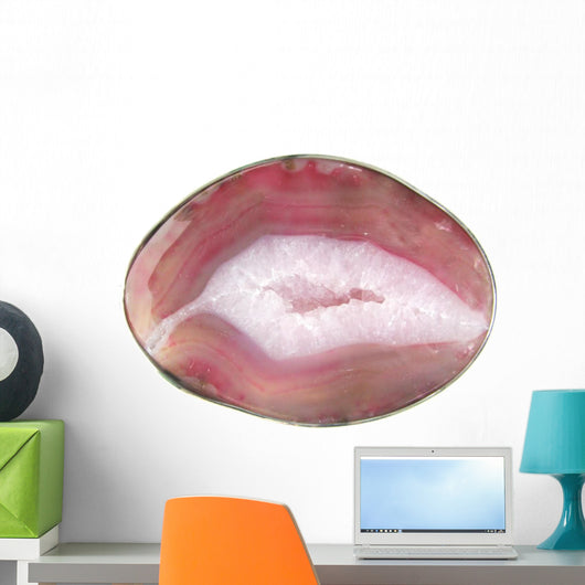 round pink agate geode crystal Wall Decal
