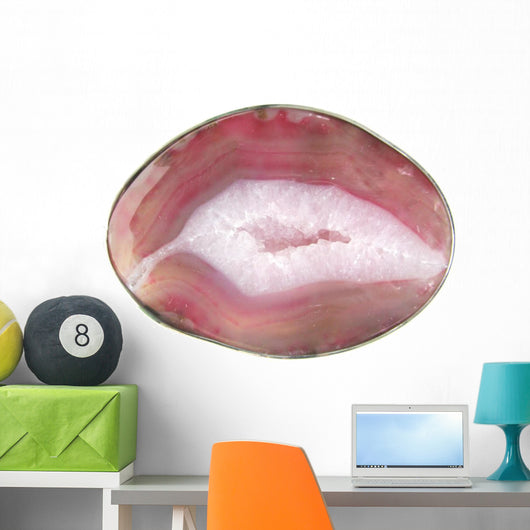 round pink agate geode crystal Wall Decal