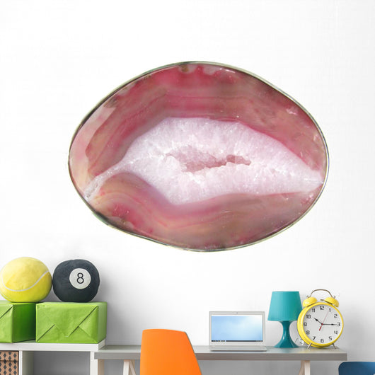 round pink agate geode crystal Wall Decal