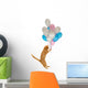 Flying Balloon Cat Wall Decal