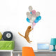 Flying Balloon Cat Wall Decal