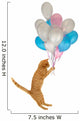 Flying Balloon Cat Wall Decal
