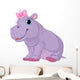 Cartoon baby Hippo girl Wall Decal