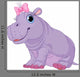 Cartoon baby Hippo girl Wall Decal