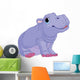 Cartoon Baby Hippo Boy Wall Decal