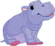 Cartoon Baby Hippo Boy Wall Decal