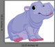 Cartoon Baby Hippo Boy Wall Decal