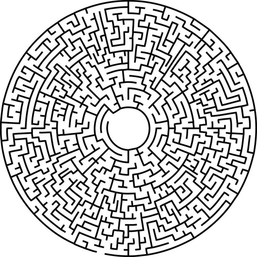Circular maze Wall Decal