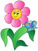 Flower with Butterfly