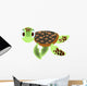 Sea Animal Decals - Cute Cartoon Sea Turtle Wall Decal