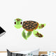 Sea Animal Decals - Cute Cartoon Sea Turtle Wall Decal