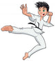 Young Boy Karate Player Wall Decal