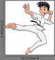 Young Boy Karate Player Wall Decal