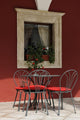 Empty Chairs Metallic Terrace