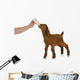 bottle feeding baby goat Wall Decal