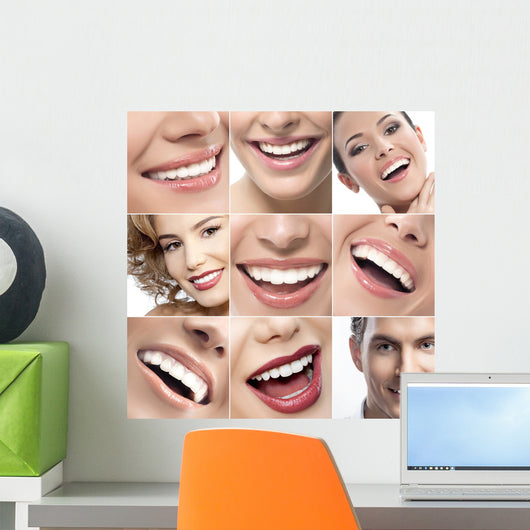 Teeth and Smiles Collage Wall Decal