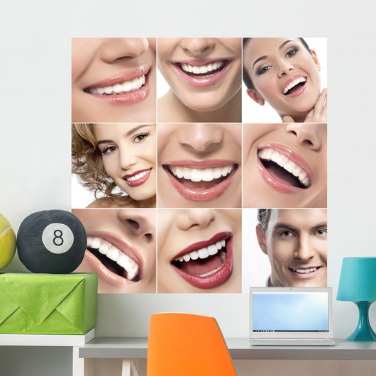 Teeth and Smiles Collage Wall Decal