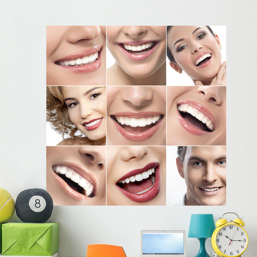Teeth and Smiles Collage Wall Decal