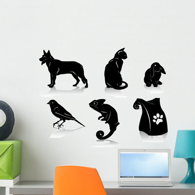 Pets shown on a wall