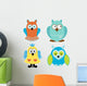 colorful owl birds Wall Decal