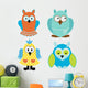 colorful owl birds Wall Decal
