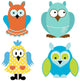 colorful owl birds Wall Decal