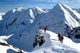 Hikers on Snow-Covered Mountain Wall Decal