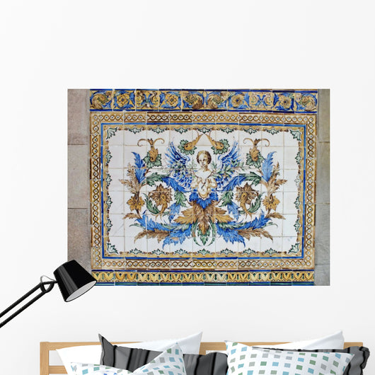 Decorated Ceramic Tiles Wall Mural